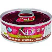 N&D Quinoa natvoeding voor de kat Skin & Coat Hert 80 gr. - per 24 stuks
