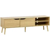 Sweeek TV meubel, notenhout decor, 2 deuren, 160cm Essen effect