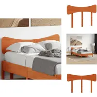 vidaXL Hoofdbord 120 cm massief grenenhout wasbruin