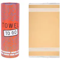 Towel to Go Oasis Hamamdoek Mosterd met geschenkdoos - badlaken - strandhanddoek - strandlakens 100 x 180 - strandlaken