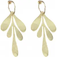 Charme Bijoux Klem oorbellen-Blad-Goudkleurig-geen gaatje-