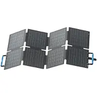 BLUETTI 60W zonnepaneel voor draagbare powerstations, met USB-A en USB-C poorten voor tablets, telefoons en drones. Opvouwbaar zonnelaadapparaat, ideaal voor wandelen en kamperen
