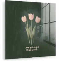 MuchoWow Tulpen - Roze - Tekst - Love