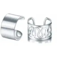Charme Bijoux 2 helix klemmen zilverkleur geen gaatje- geen gaatje-