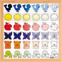 Educo Inlegraam - Educatief speelgoed - Sensorisch speelgoed - Spelend leren - Houten speelgoed - Kleurenkennis - Vanaf 4 jaar - 40x40 cm