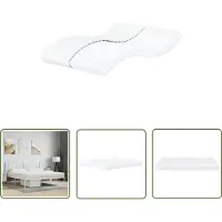 vidaXL Matras Topper - Schuimmatras - Schuimmatras hardheid H2 H3 180x210 cm wit - Nacht Rust - Ergonomisch Matras - Beddengoed