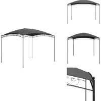 vidaXL Paviljoen 3x4x2,65 m, antraciet, 180 g/m² - Paviljoenen & feesttenten