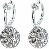 Charme Bijoux Klem oorbellen -muntje -zilverkleur- 10 mm- geen gaatje-