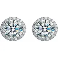 Charme Bijoux Kroon oorbellen- 8 mm zirkonia-Zilverplating -
