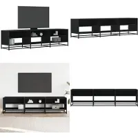 vidaXL Tv-meubel 180x40x46 cm bewerkt hout zwart