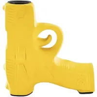 House Vitamin Candle holder gun ceramics neon yellow 12x5x12cm