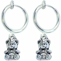 Charme Bijoux Klem oorbellen- beertje- zilverkleur-geen gaatje-