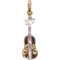 Christian Bicolor gouden viool hanger