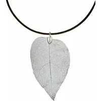 Charme Bijoux Ketting met Zilverkleurige Boomblad Hanger - 45cm -