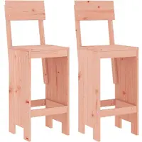 The Living Store Barkruk - Barkrukken - Stoel - Barstoel - Barkrukken 2 st 40x48,5x115,5 cm massief douglashout