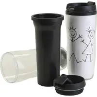 Packlinq Thermo mok met deksel, H: 17,5 cm, d 7 cm, 12 stuk/ 1 doos