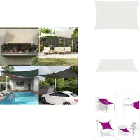 vidaXL Zonnezeil - Zonnezeilen - Zonnedoek - Zonnedoeken - Zonnezeil 160 g/m² 2,5x4 m HDPE wit