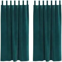 vidaXL Verduisterende gordijnen 2 st Donkergroen 140 x 175 cm fluweel