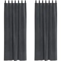 vidaXL Gordijnen 2 st Lichtgrijs 140 x 245 cm fluweel