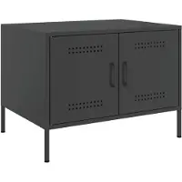 The Living Store Salontafel - Salontafels - Bijzettafel - Banktafel - Salontafel 68x50x50,5 cm staal zwart