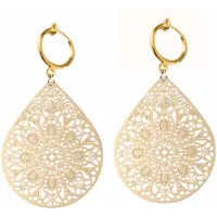 Charme Bijoux Klem oorbellen - rose goudkleurig - filigraan- geen gaatje-