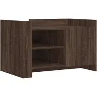 The Living Store Salontafel 80x50x50 cm bewerkt hout bruin eikenkleur - Salontafel - Salontafels - Bijzettafel - Banktafel