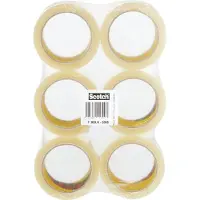 Scotch geluidsarme verpakkingstape, ft 50 mm x 66 m, transparant, pak van 6 rollen 6 stuks