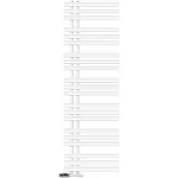 LuxeBath badkamer radiator Ijzer EM 500x1600 mm wit middenaansluiting met aansluitset en thermostaat hoekwand, design radiator badkamer verwarming handdoekverwarmer handdoekdroger handdoekradiator