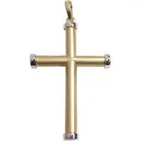 Christian Bicolor matte gouden kruis