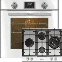 Gurari - Inbouwoven - EH 6326 W, met 1-voudige telescoopgeleider - elektrische oven - 79L - Gaskookplaat, - inbouwkookplaat KCG 6394 W