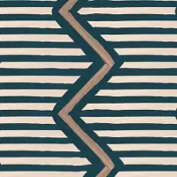 Catchii Behang Ikat Oez Zigzag blauw