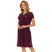 Doctor Nap Katoenen Nachthemd Borstvoeding Zwangerschap TB.5336 Burgundy 38 / M