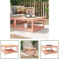 The Living Store Tuintafel, 82,5 x 82,5 x 45 cm, massief Douglasiehout