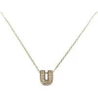 Christian Gouden ketting met u zirkonia hanger