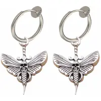 Charme Bijoux Klem oorbellen -doodshoofd- vlinder -zilverkleur- geen gaatje-