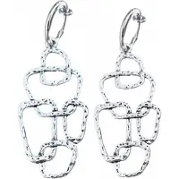 Charme Bijoux Klem Oorbellen- fantasie-Zilverkleur-Lang- geen gaatje-