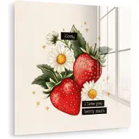 MuchoWow Aardbeien - Madeliefjes - Quote - Sterretjes