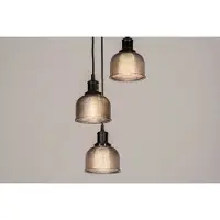 Lumidora Hanglamp 73856 - MYSTIC - 3 Lichts - E27 - Zwart - Grijs - Metaal - ⌀ 30 cm