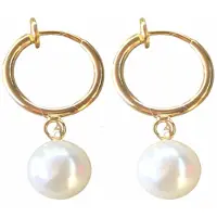 Charme Bijoux Klem oorringen- Parijs Synthetische Parel- Goudkleurig 5.8 mm- geen gaatje-