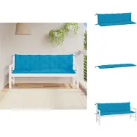 vidaXL Tuinbankkussens 2 st 180x50x7 cm oxford stof lichtblauw
