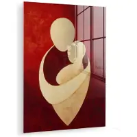 MuchoWow Abstract - Moeder - Kind - Rood