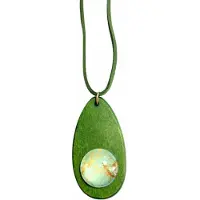 Charme Bijoux Ketting Amara groen hout verstelbaar -
