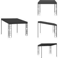vidaXL Wandpaviljoen 3x3 meter, antraciet, stof - Paviljoens & partytenten