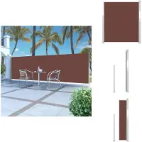 vidaXL Zijluifel - Zijluifels - Balkonluifel - Balkonluifels - Zijluifel uittrekbaar 160x500 cm bruin