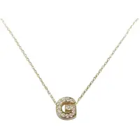 Christian Gouden ketting met g zirkonia hanger