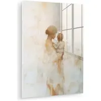 MuchoWow Kind - Moeder - Waterverfschilderij