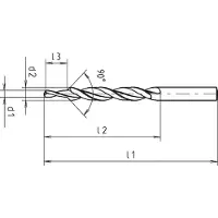 Würth - Meerfasenboor HSS DIN8374 medium 90° - Meerfasenboor, DIN 8374 RN medium, 90° x 1 st