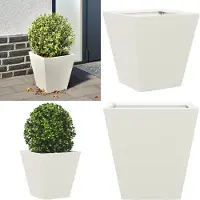 vidaXL Plantenbak 30x30x30 cm staal wit
