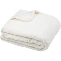 Stof Textiles Plaid/bankdeken Montreal - wit - 180 x 220 cm - harige polyester - 2 persoons