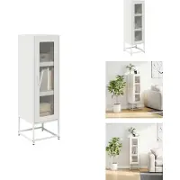 vidaXL Hoge kast 36x39x123 cm koudgewalst staal wit